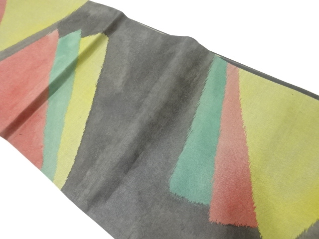 JAPANESE KIMONO / ANTIQUE FUKURO OBI / SILK / WOVEN SHIKISHI